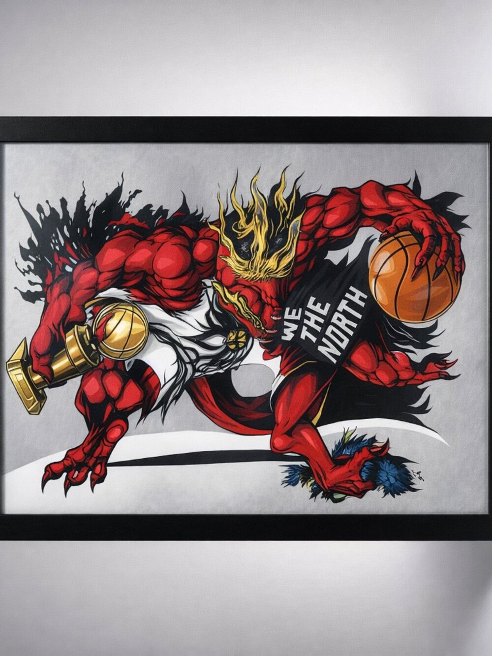 Toronto Raptors 'We The North' Spawn Art Framed Print | Unique Raptors Fan Art